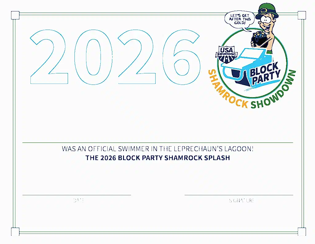 Shamrock Showdown Certificate
