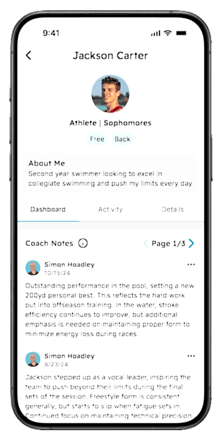 CrewLAB Athlete Profile Demo